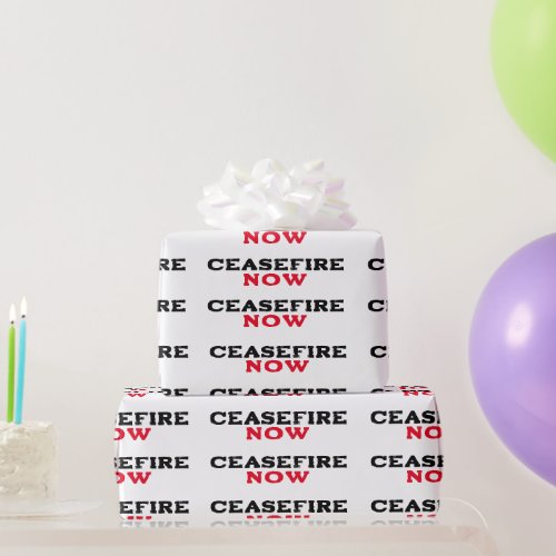 CEASEFIRE NOW FREE PALESTINE END GENOCIDE WRAPPING PAPER