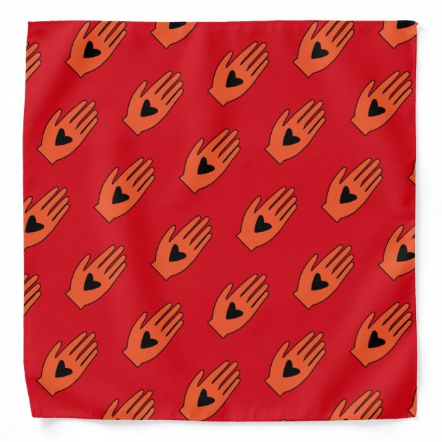 Ceasefire now hand Palestine graphic design  Bandana (Front)