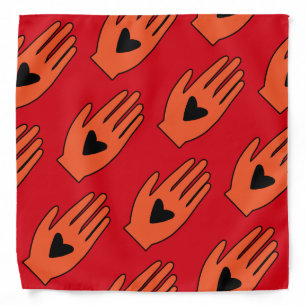 Ceasefire now hand Palestine graphic design Bandana