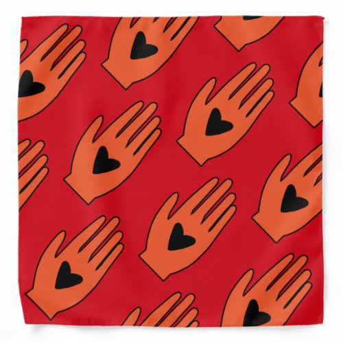 Ceasefire now hand Palestine graphic design  Bandana