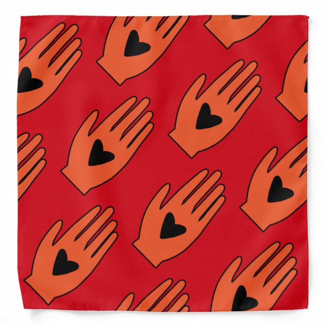 Ceasefire now hand Palestine graphic design  Bandana (Front)