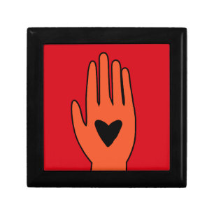 Ceasefire now hand Palestine graphic design  Gift Box