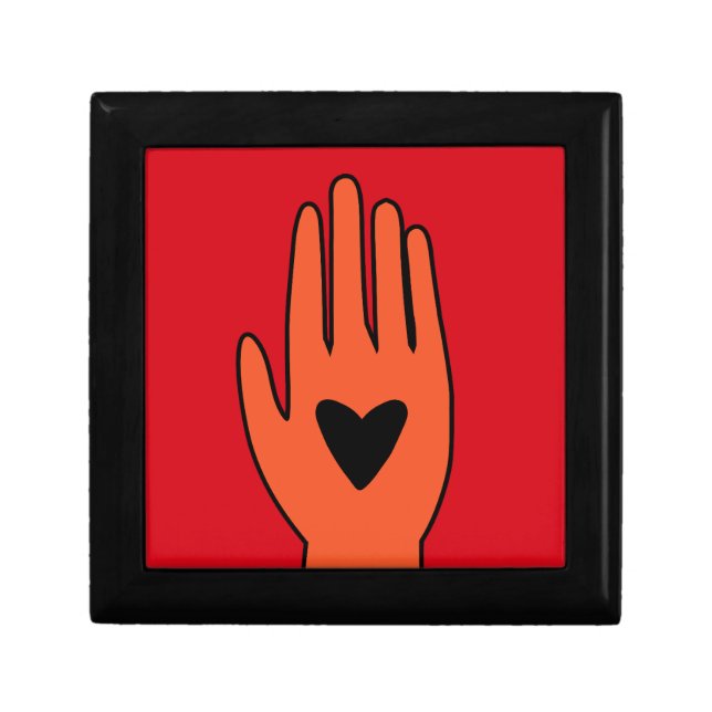 Ceasefire now hand Palestine graphic design  Gift Box (Front)