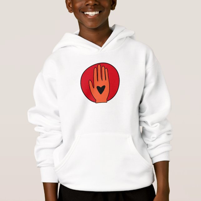 Ceasefire now hand Palestine graphic design  Hoodie (Front)