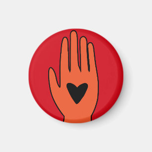 Ceasefire now hand Palestine graphic design Magnet