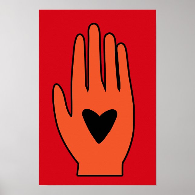 Ceasefire now hand Palestine graphic design  Poster (Front)