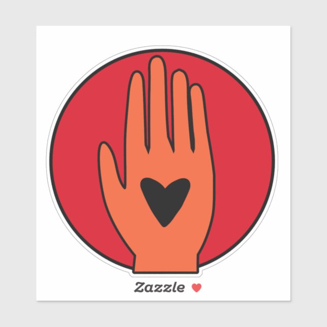 Ceasefire now hand Palestine graphic design  Sticker (Sheet)