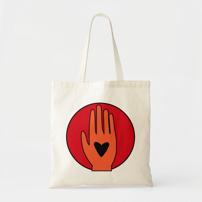 Ceasefire now hand Palestine graphic design  Tote Bag (Front)