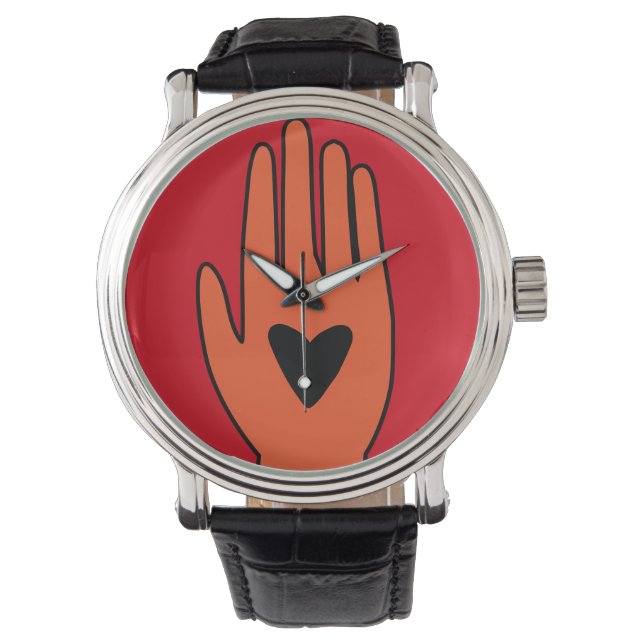 Ceasefire now hand Palestine graphic design  Watch (Front)