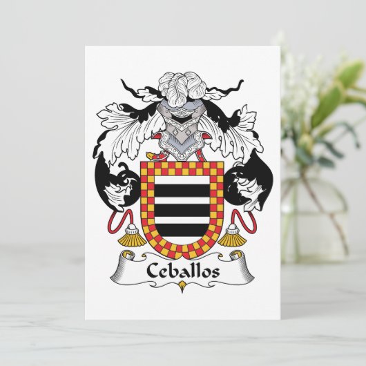 Ceballos Family Crest (Standing Front)