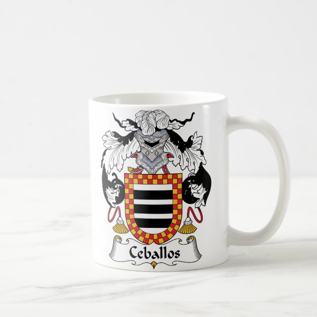 Ceballos Family Crest Coffee Mug (Right)