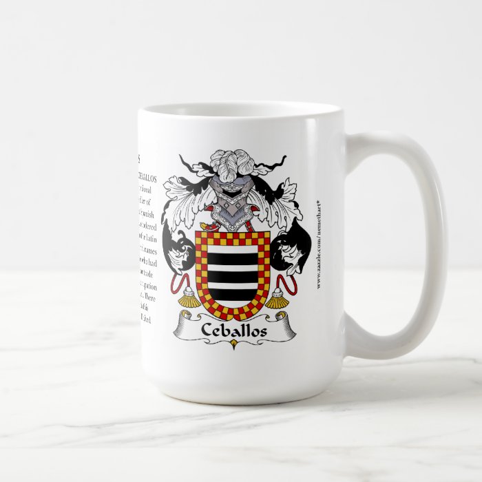 Ceballos, the Origin, the Meaning and the Crest Mug