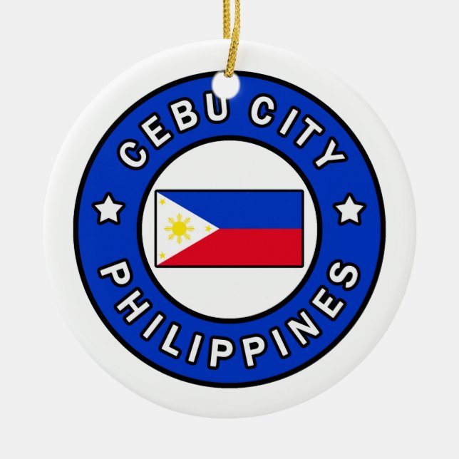 Cebu City Philippines Ceramic Ornament (Front)