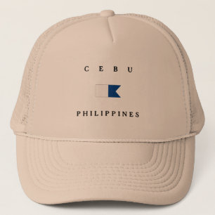 Cebu Philippines Alpha Dive Flag Trucker Hat