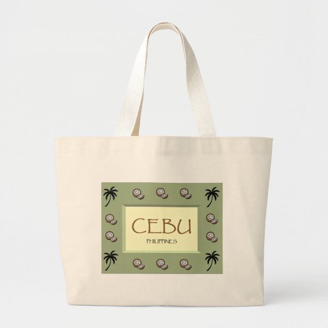 CEBU Philippines Jumbo Tote Bag (Front)