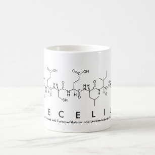 Cecelia peptide name mug