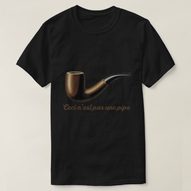 Ceci N'est Pas Une Pipe - This Is Not A Pipe Art T T-Shirt (Design Front)
