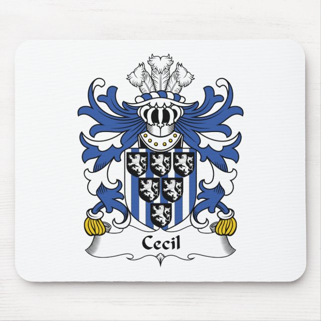 Cecil Family Crest Mouse Pad (Front)