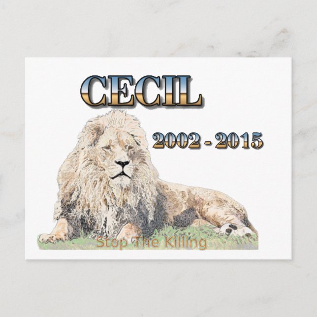 Cecil The Lion Postcard (Front)