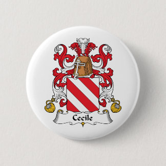 Cecile Family Crest Pinback Button