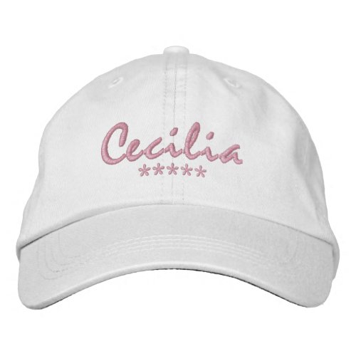 Cecilia Name Embroidered Baseball Cap