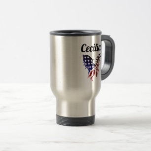 Cecilia's Eagle Flag Travel Mug