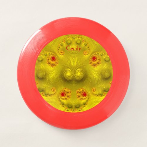 CECILY  3D GOLD FACE  Fractal Design   Wham_O Frisbee