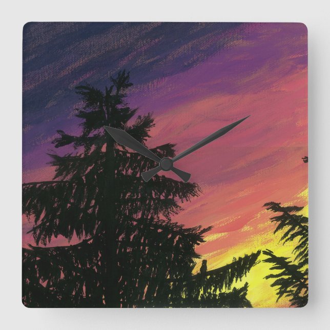 Cedar and Sunset Clock (Front)