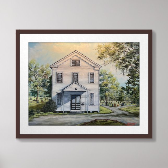 Cedar Bayou Painting Print in Frame (Framed Front)