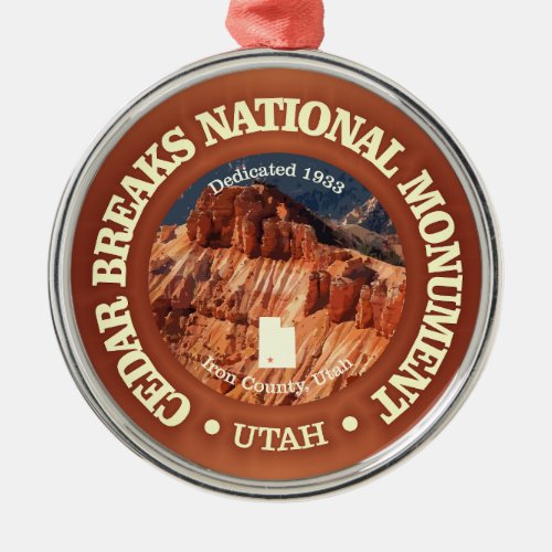Cedar Breaks NM Metal Ornament