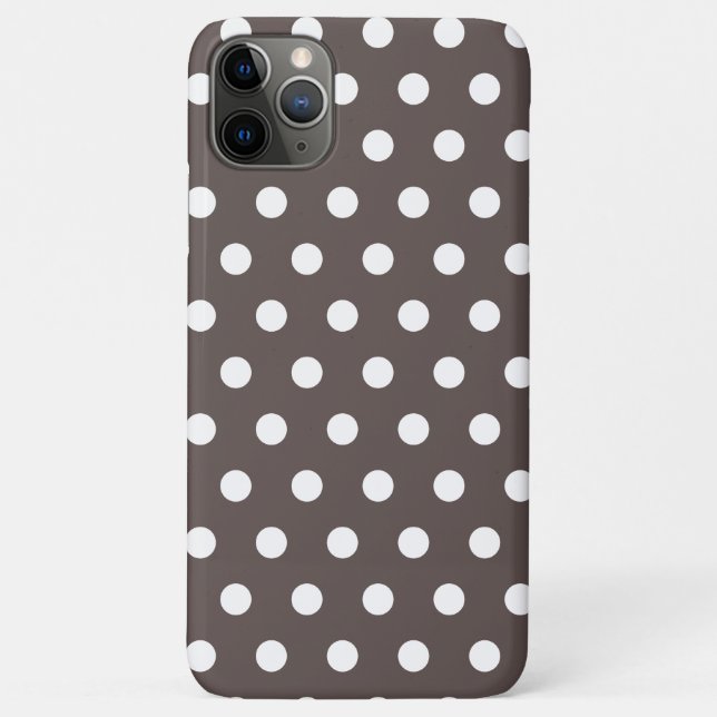 Cedar Brown Polka Dot Case-Mate iPhone Case (Back)