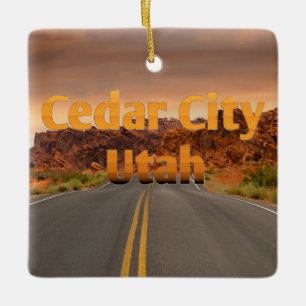 Cedar City UT Ceramic Ornament