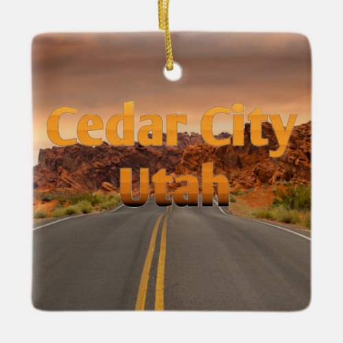 Cedar City UT Ceramic Ornament