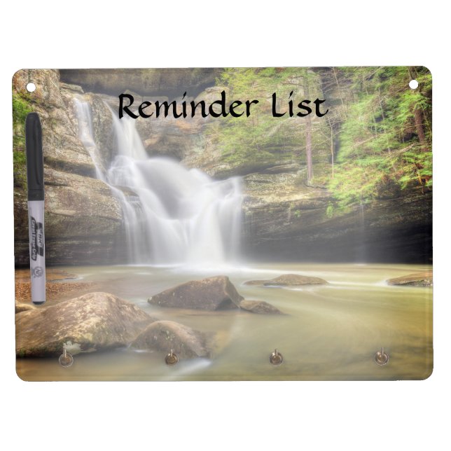 Cedar Falls Hocking Hills Ohio Dry Erase Board With Keychain Holder (Front)