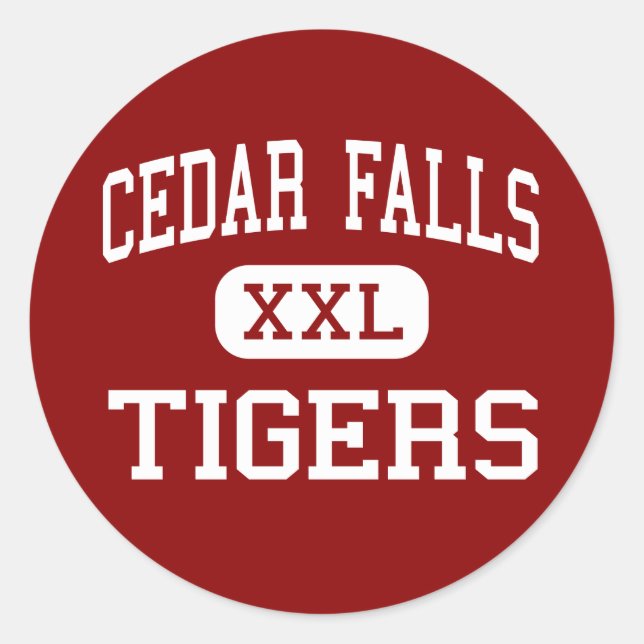 Cedar Falls - Tigers - High - Cedar Falls Iowa Classic Round Sticker (Front)