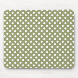 Cedar Green Polka Dot Mousepad