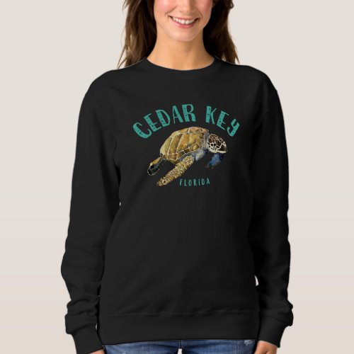 Cedar Key Florida Sea Turtle  Sweatshirt