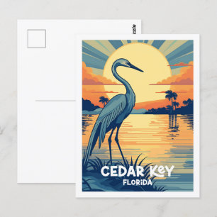 Cedar Key Florida USA Famous Vintage Travel Place Postcard
