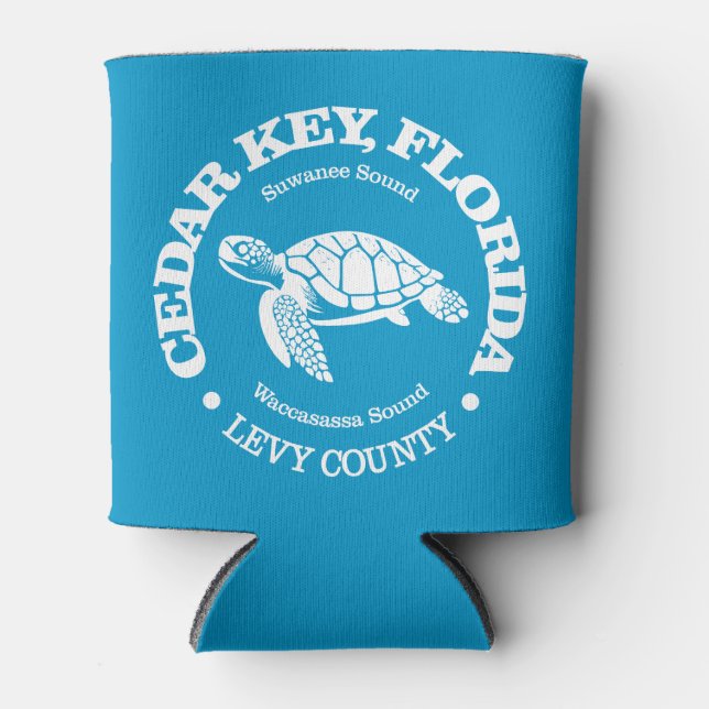 Cedar Key (sea turtle) Can Cooler (Front)