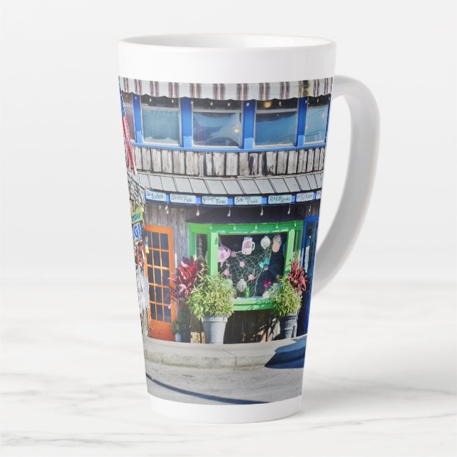 Cedar Key Shops Latte Mug (Right Angle)