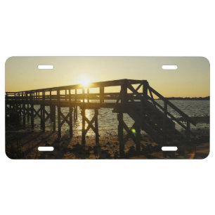 Cedar Key Sunset License Plate