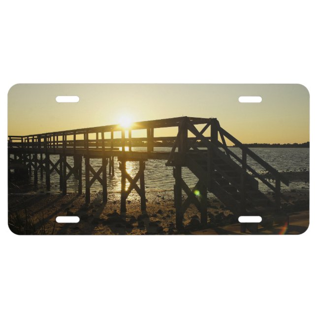 Cedar Key Sunset License Plate (Front)