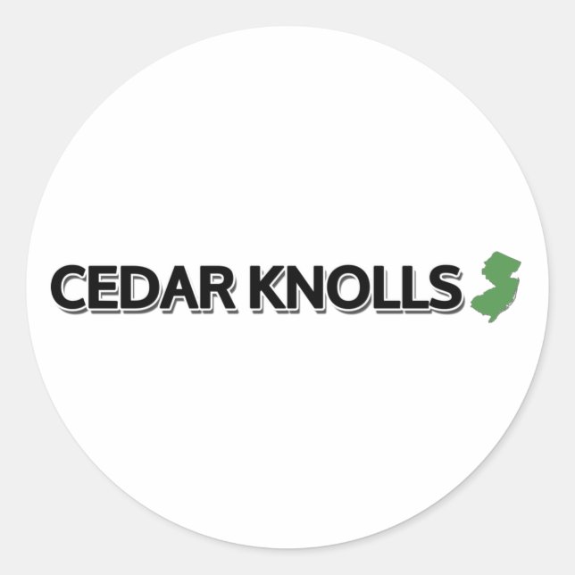 Cedar Knolls, New Jersey Classic Round Sticker (Front)