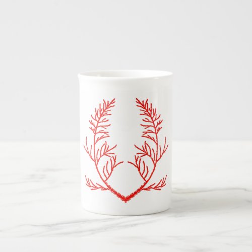 Cedar Leaves on a Bone China Mug