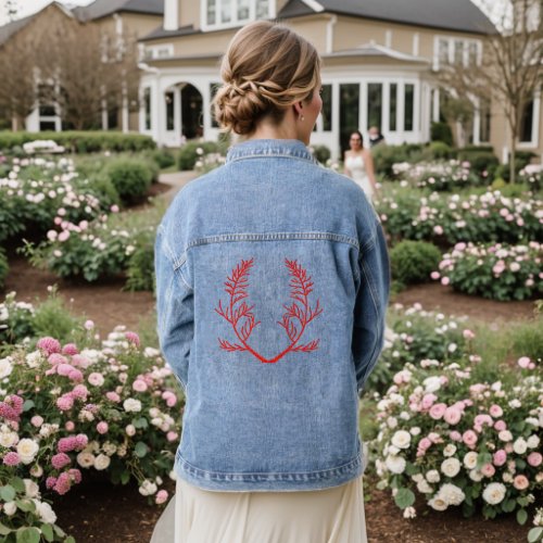 Cedar Leaves on a Denim Jacket