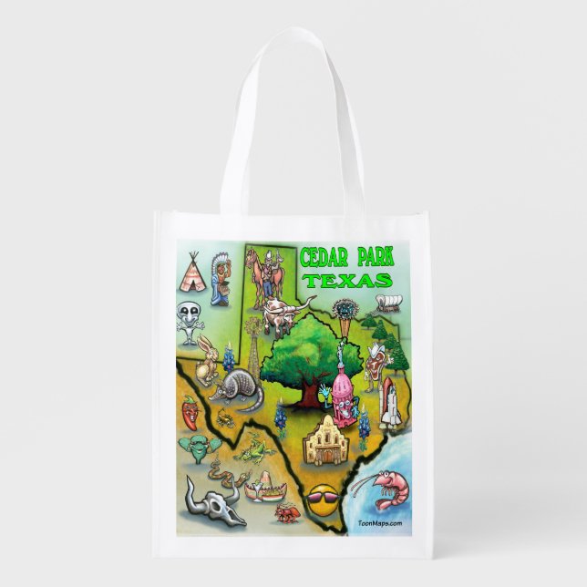Cedar Park Texas Grocery Bag (Front)