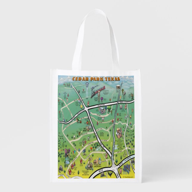 Cedar Park Texas Grocery Bag (Front)