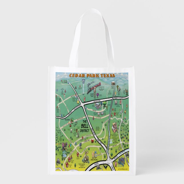 Cedar Park Texas Grocery Bag (Front)