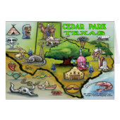 Cedar Park TEXAS Map (Front Horizontal)
