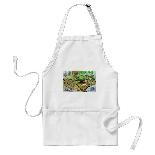 Cedar Park TEXAS Map Adult Apron (Front)